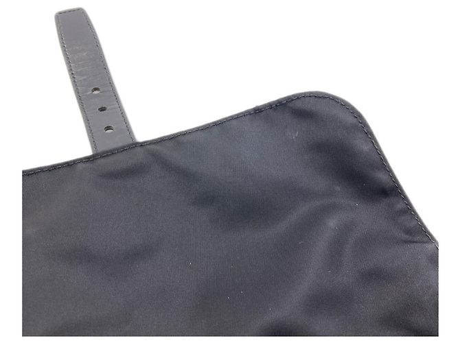 Bolso de hombro Prada con logotipo triangular Negro - vista 11