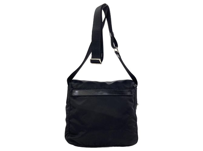 Bolso de hombro Prada con logotipo triangular Negro - vista 2