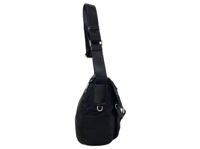 Bolso de hombro Prada con logotipo triangular Negro - vista 3