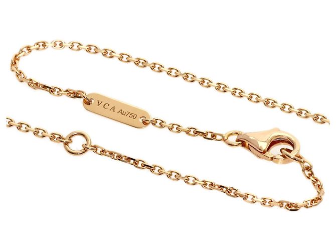 Collana Van Cleef & Arpels Vintage Alhambra Sable Rosa e Diamanti - vista 3