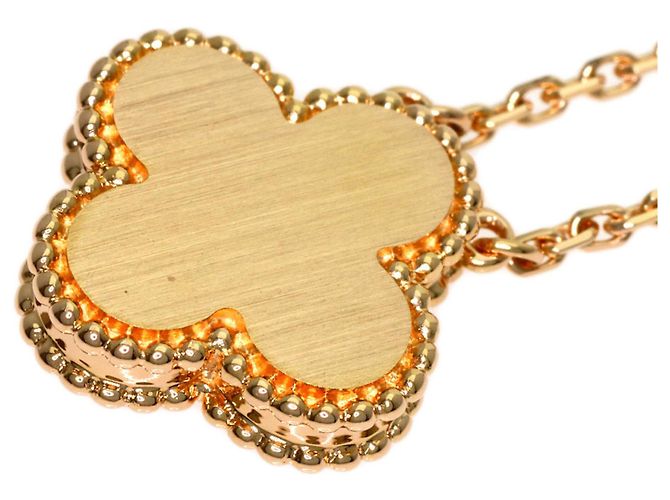 Collana Van Cleef & Arpels Vintage Alhambra Sable Rosa e Diamanti - vista 5