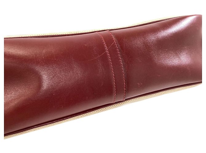 Hermès Borsa a tracolla Hermes Saco Toile H Marrone Rosso - vista 14