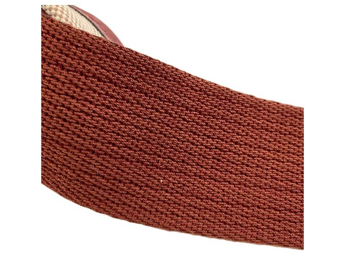 Hermès Borsa a tracolla Hermes Saco Toile H Marrone Rosso - vista 18
