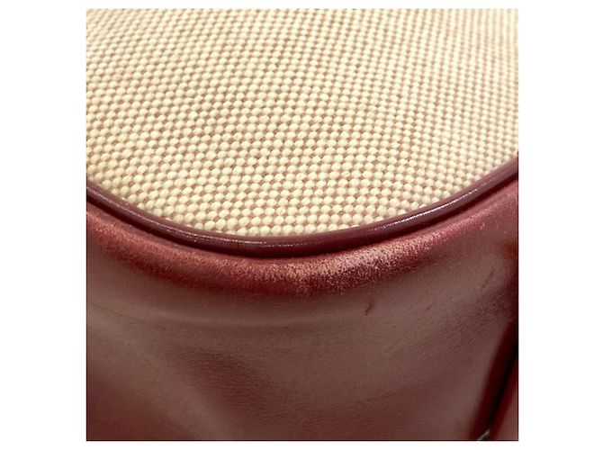Hermès Borsa a tracolla Hermes Saco Toile H Marrone Rosso - vista 19