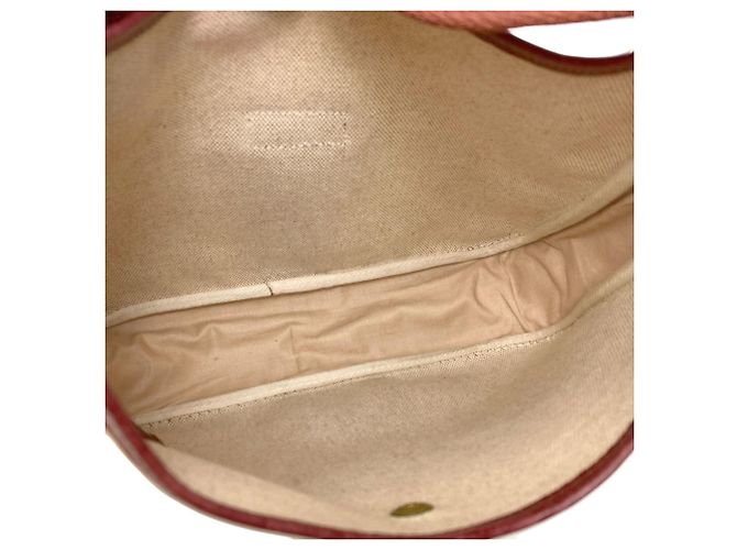 Hermès Borsa a tracolla Hermes Saco Toile H Marrone Rosso - vista 5