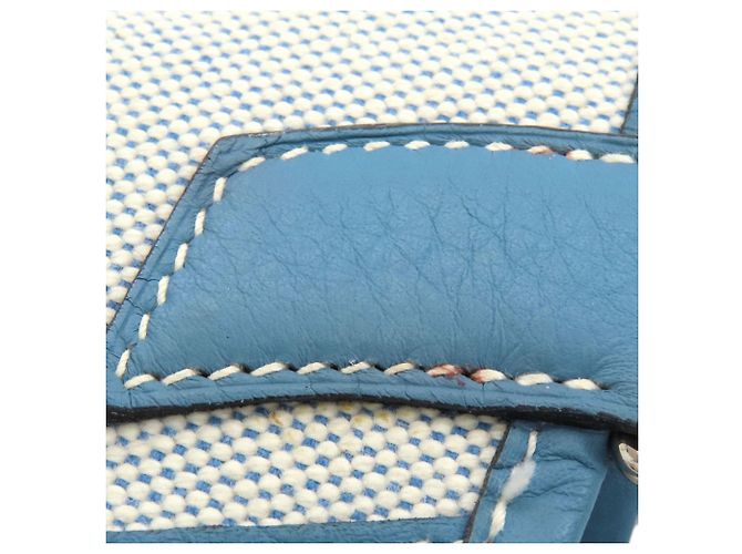 Hermès Borsa Tote Hermes Jardinier PM Blu chiaro - vista 12