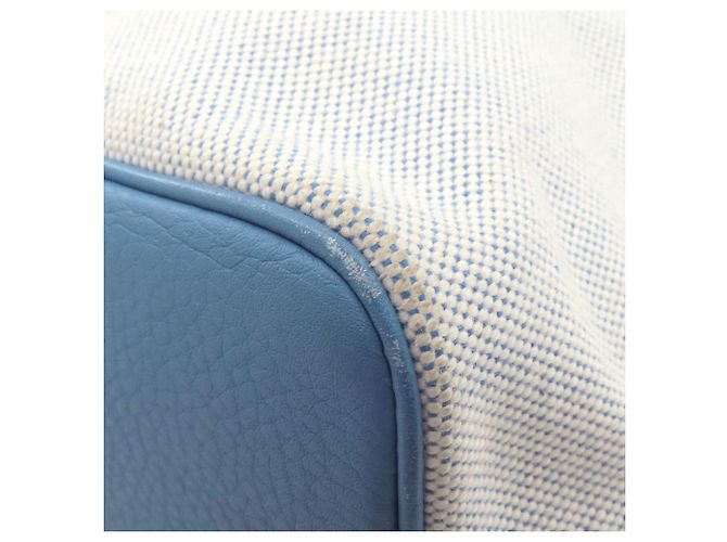 Hermès Borsa Tote Hermes Jardinier PM Blu chiaro - vista 15