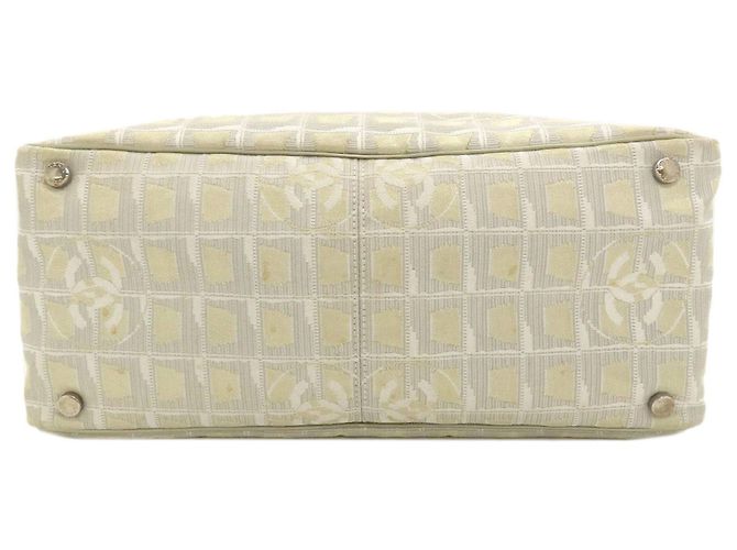 Borsa Tote Chanel New Travel Line MM Argento Giallo - vista 4