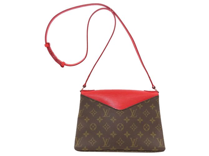 Louis Vuitton M44031 Borsa a tracolla Saint Michel Rosso - vista 2