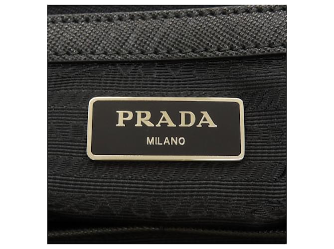 Prada Checkered 2-Way Tote Bag Blau Gelb - Ansicht 6