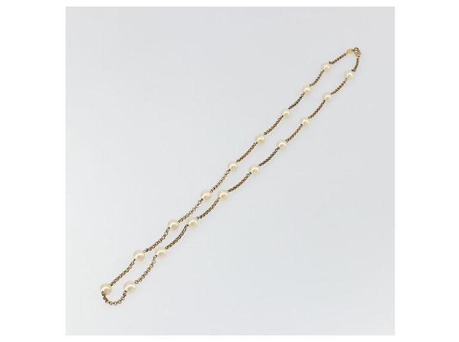 Chanel Pearl Station Metall und Kunstperlen Golden - Ansicht 2