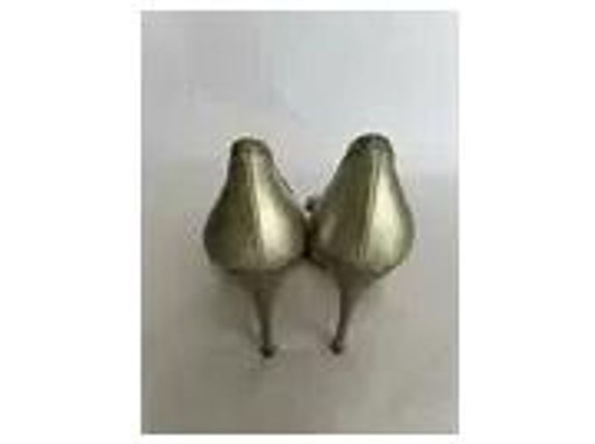 Fendi goldfarbene Leder-Pumps mit Schleife Golden - Ansicht 5