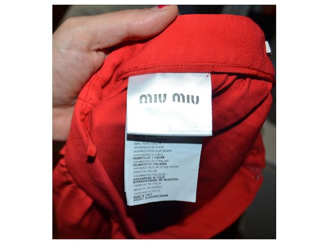 Falda Miu Miu Roja - vista 5