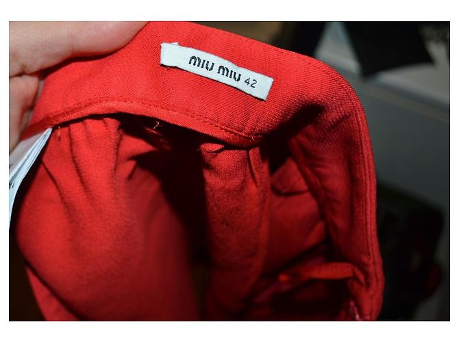 Falda Miu Miu Roja - vista 6