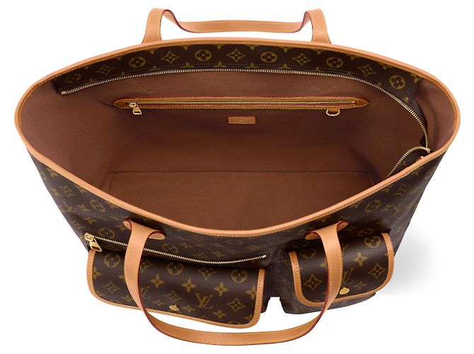 Louis Vuitton Monogram Neverfull Cargo Marrone Monogramma - vista 3