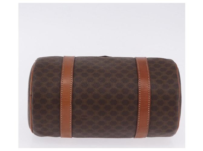 Céline Celine Vintage Barrel Macadam Canvas & Leather Marrone - vista 4