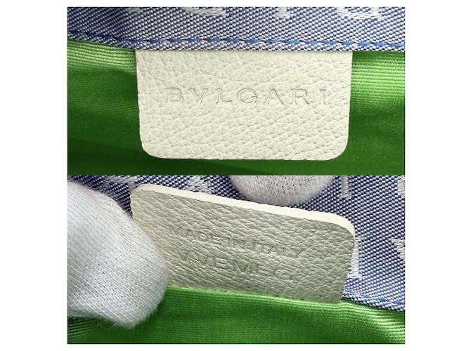 Bulgari Mini borsa tote Bvlgari Logomania Marrone Bianco Blu Verde - vista 5