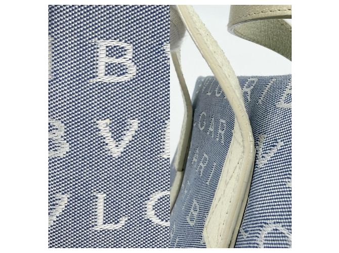 Bulgari Mini borsa tote Bvlgari Logomania Marrone Bianco Blu Verde - vista 8