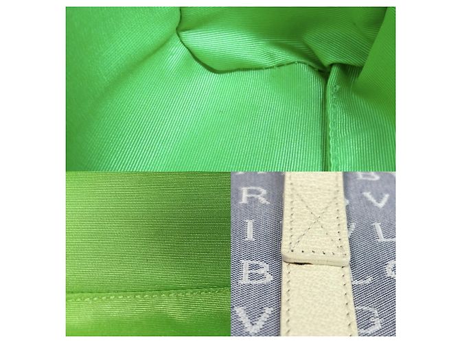 Bulgari Mini borsa tote Bvlgari Logomania Marrone Bianco Blu Verde - vista 9