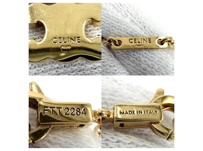 Céline Collana Celine Triomphe Bianco D'oro - vista 4