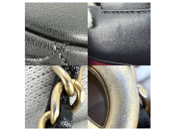 Timeless Borsa a secchiello Chanel Coco Mark Matelassé Nero Bianco - vista 9