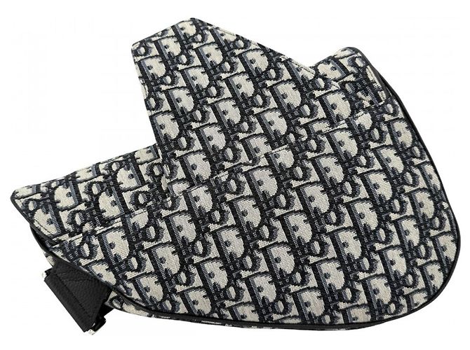 Borsa a tracolla da uomo Christian Dior Nero Bianco Beige Blu navy - vista 2