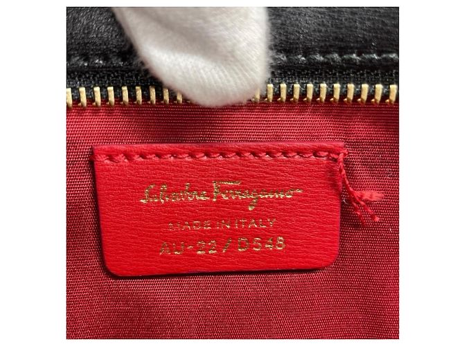 Borsa a tracolla Gancini da uomo Salvatore Ferragamo Nero Bianco - vista 7