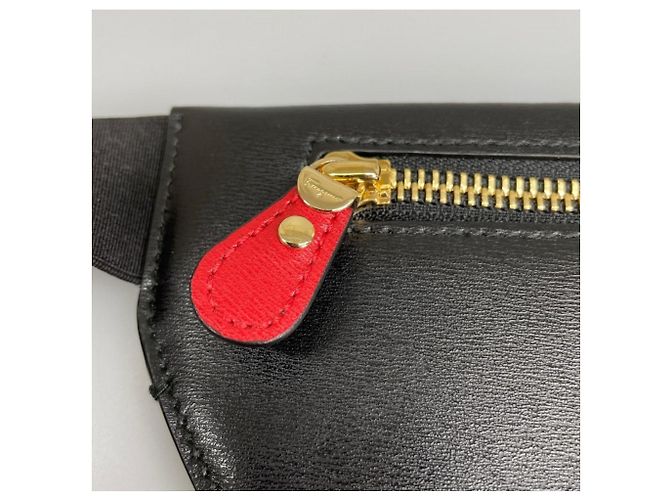 Borsa a tracolla Gancini da uomo Salvatore Ferragamo Nero Bianco - vista 8