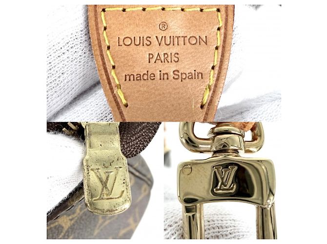 Louis Vuitton Pochette Accessoires Handtasche Braun Weiß Monogramm - Ansicht 5