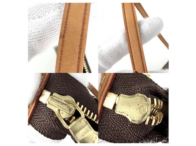 Louis Vuitton Pochette Accessoires Handtasche Braun Weiß Monogramm - Ansicht 6