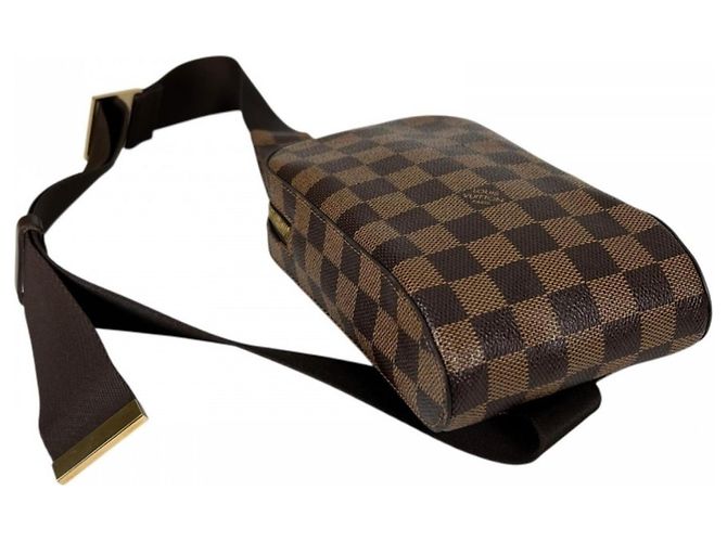 Borsa a tracolla da uomo Louis Vuitton Marrone Bianco - vista 3