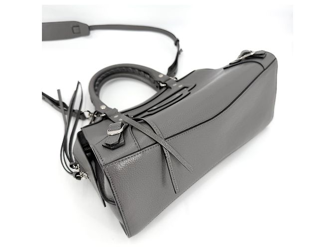 Borsa Balenciaga Women's Neo Classic City Small Marrone Bianco - vista 3