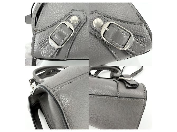 Borsa Balenciaga Women's Neo Classic City Small Marrone Bianco - vista 6