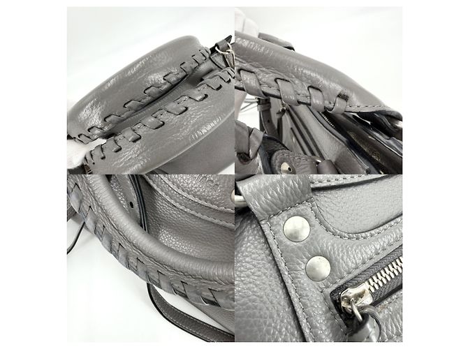 Borsa Balenciaga Women's Neo Classic City Small Marrone Bianco - vista 8