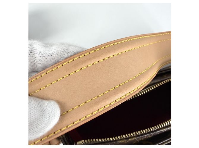 Borsa a tracolla Louis Vuitton Monogram Vivacite GM da donna Marrone Bianco Monogramma - vista 8