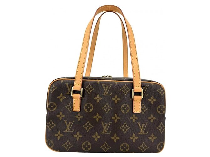 Borsa Louis Vuitton Cite MM Marrone Bianco Monogramma - vista 2