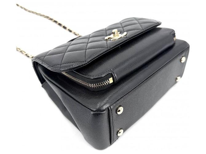 Borsa Chanel Matelassé Coco Mark da donna Nero Bianco - vista 3