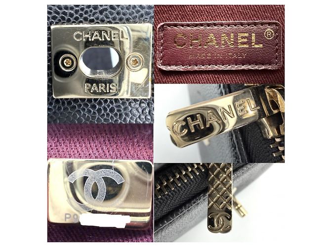 Borsa Chanel Matelassé Coco Mark da donna Nero Bianco - vista 5