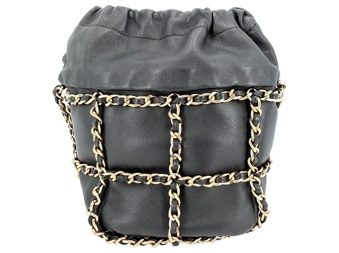 Borsa a tracolla Chanel bianca e nera Nero Bianco - vista 2