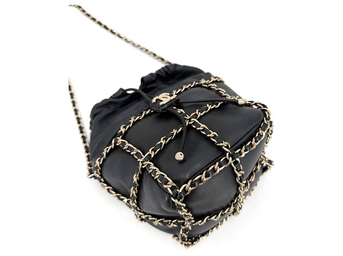 Borsa a tracolla Chanel bianca e nera Nero Bianco - vista 3