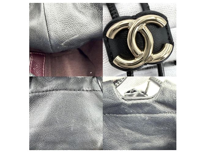 Borsa a tracolla Chanel bianca e nera Nero Bianco - vista 6