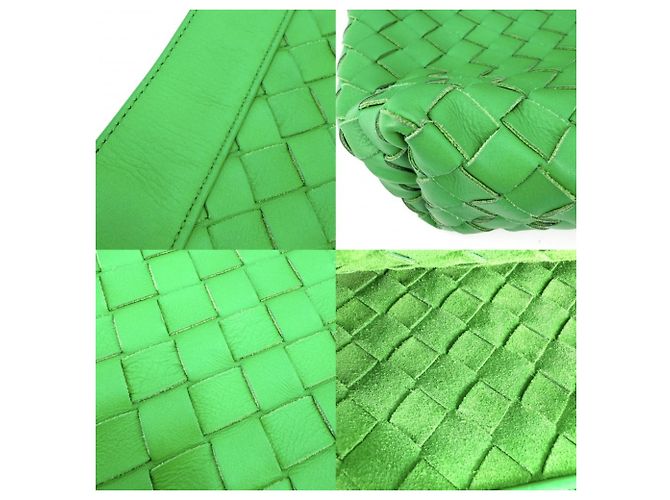 Borsa Tote Bottega Veneta in pelle verde Bianco - vista 6