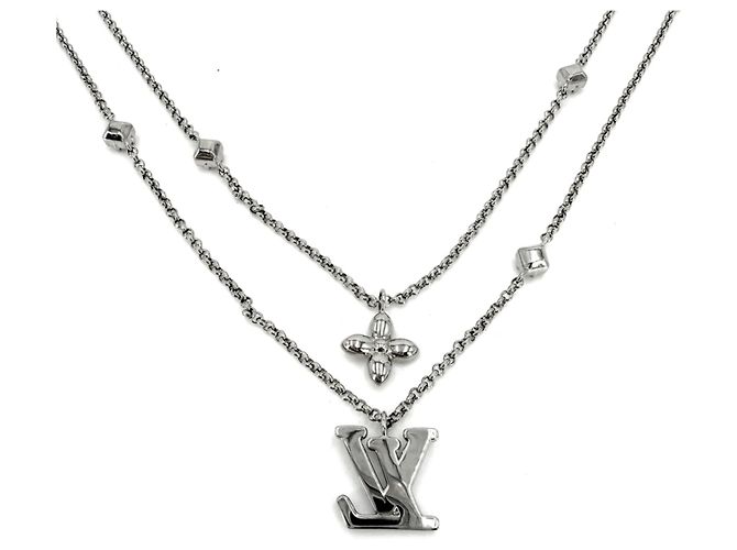 Collana a catena Monogram da uomo Louis Vuitton Bianco Monogramma - vista 2