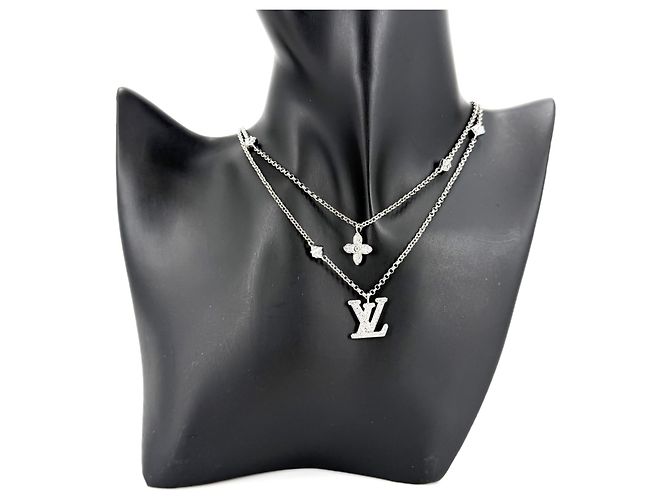 Collana a catena Monogram da uomo Louis Vuitton Bianco Monogramma - vista 3