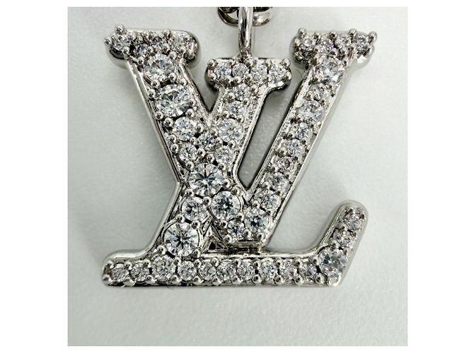 Collana a catena Monogram da uomo Louis Vuitton Bianco Monogramma - vista 6