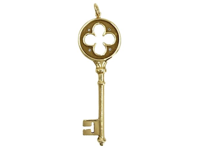 Tiffany & Co. Kleeblatt-Schlüssel-Anhänger Golden - Ansicht 2