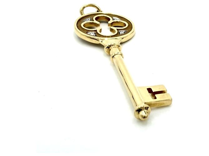 Tiffany & Co. Kleeblatt-Schlüssel-Anhänger Golden - Ansicht 3