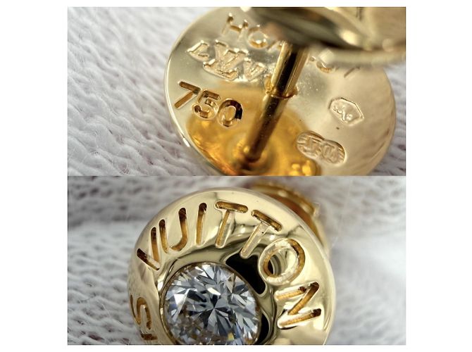 Boucles d'oreilles pour femmes Louis Vuitton en or jaune 18K Doré - vue 5