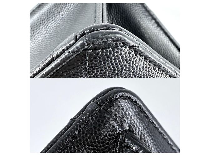 Borsa a tracolla Chanel Matelassé Nero Bianco - vista 8
