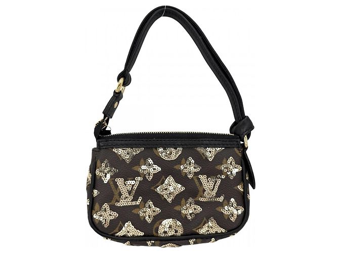 Louis Vuitton Monogram Eclipse Mini Handtasche Braun Schwarz Monogramm - Ansicht 2